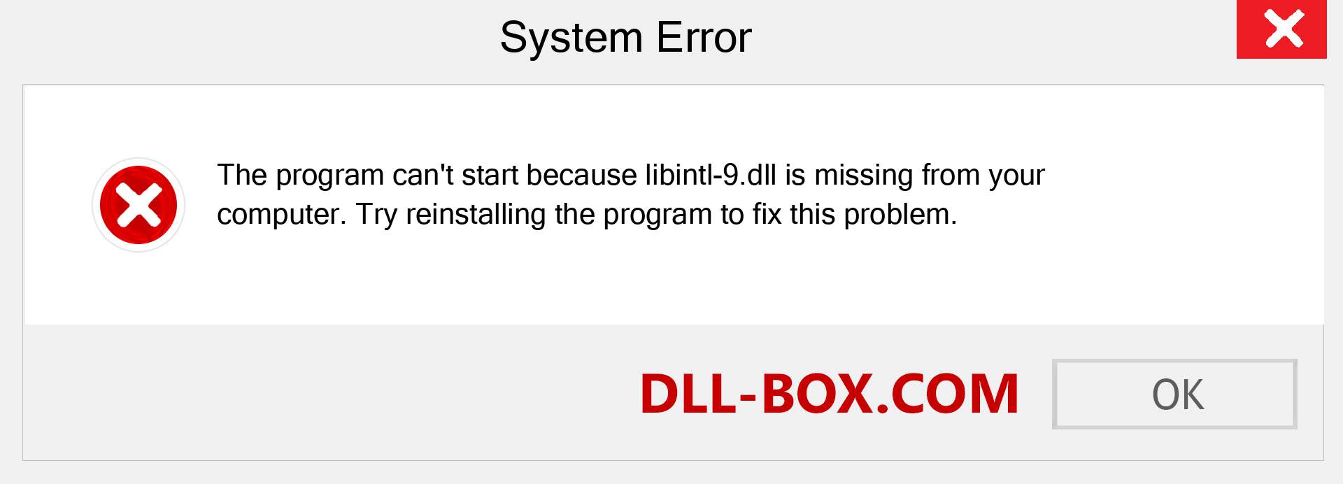  libintl-9.dll file is missing?. Download for Windows 7, 8, 10 - Fix  libintl-9 dll Missing Error on Windows, photos, images